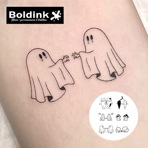 <span class=keywords><strong>Tatouage</strong></span> au jus de Jagua Boldink personnalisé, réaliste, mignon, motif chat fantôme, résistant à l'eau, longue durée (2 semaines) - Product Image 4