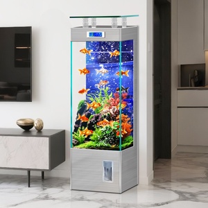 2026 Nieuw Model Kantoor Thuis <span class=keywords><strong>Aquarium</strong></span> Grote Ultra-Heldere Glas Ecologische Staande Geïntegreerde Verticale Rechthoekige <span class=keywords><strong>Aquarium</strong></span> - Product Image 5