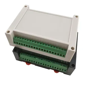 vange PLC din rail junction box ABS plastic enclosure case outlet control box terminal block for PCB 125*90*40mm