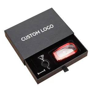 Customized Logo Luxury cardboard Paper Packaging Medal Badge Watch Strap Key Ring Belt Wallet Keychain Set gift box for men