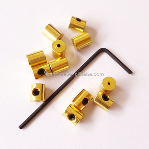 Fermagli a Perno in Ottone Placcato <span class=keywords><strong>Oro</strong></span> 5*7 mm con Chiusura di Sicurezza, Set con Viti Interne Disponibile - Product Image 2