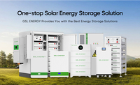 Système de stockage d'énergie domestique tout-en-un GSL ENERGY 51,2 V 200 Ah 10,24 kWh avec batterie LiFePO4, empilable, hors réseau, hybride, IP54 ESS