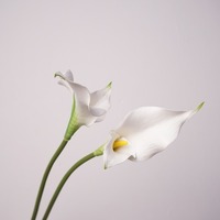 Fleurs artificielles en PU, lys calla, pour la décoration de mariage et de la maison, accessoires de photographie florale, fleur artificielle pour la mariée