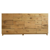 Commode de rangement de luxe antique avec panneaux en bois massif pour salon