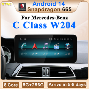Lecteur multimédia automobile CNSTWE Qualcomm 665 12,3 pouces Android 14, compatible avec la lecture sans fil sur Mercedes-Benz Classe C W204 - Product Image 2