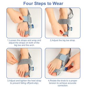 Correcteur d'hallux valgus en gel et séparateur d'orteils pour femmes et hommes - Attelle orthopédique réglable, respirante, pour l'alignement du gros orteil et le soulagement de la douleur - Product Image 5