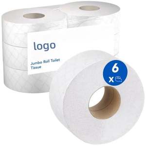Yuelianke Paquete de 8 Rollos de Papel Higiénico Jumbo de Pulpa de Bambú Suave para Oficinas y Espacios Públicos - Product Image 6