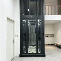 Ascenseur hydraulique fiable pour villa, ascenseur résidentiel avec porte automatique, capteur de sécurité, ascenseur domestique