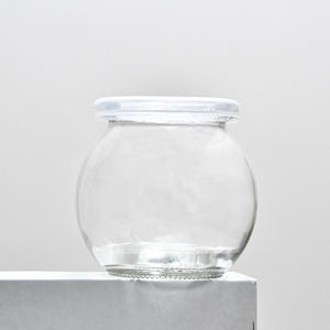 Vente en gros transparent Logo personnalisé Pudding 200 ml Bouteille en verre pour flacon de lait frappé - Product Image 4