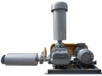 Compresseur d'air industriel à haute pression LOGTTECH 5 CV électrique AC en fonte pour biogaz, souffleur Roots OEM pour l'aquaculture et l'élevage de poissons