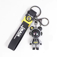 ZP-Fashion 3D astronaute porte-clés souple PVC Silicone pendentif coloré Spaceman porte-clés léger cadeau pour voiture sac à dos