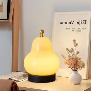 Cute <b>Nursery</b> Pear Lamp for Baby and Toddler Touch Stepless Dimmable USB Charging Bedside Lamp Dimmable <b>Nursery</b> Pear Lamps - Product Image 1