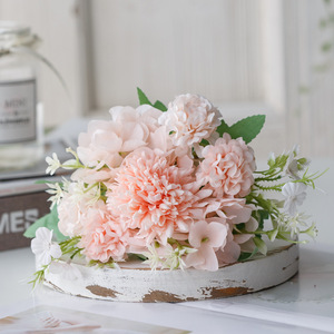 Bouquet de fleurs artificielles en soie Hydrangea West Lake Butterfly 30cm, décorations de mariage colorées, arrangement floral pour la maison - Product Image 3