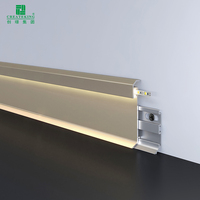 Plinthe de sol en aluminium LED professionnelle pour la décoration moderne des maisons et des hôtels