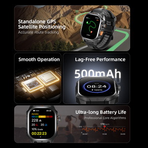 Montre connectée carrée OEM ODM 1.95 AMOLED GPS étanche 5ATM batterie 500mAh suivi sommeil IA gel de silice VO2 Max HRV moniteur d'humeur boussole - Product Image 2