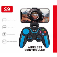 Manette de jeu sans fil S9 avec moteur de vibration pour PC, pour téléphones mobiles IOS et Android - Contrôleur de joystick sans fil