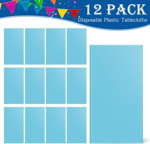 54x108 Disposable Plain PE Plastic Table Cover Rectangular <b>Tablecloth</b> Home Party Table Cloth Custom Cartoon for Football Banquet - Product Image 3