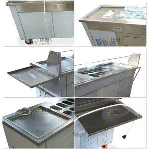 Máquina para Hacer Helados Fritos Tailandeses, Máquina de Pan Plano para Hacer Rollos de Helado Frito, Precio de Fábrica, Sri Lanka - Product Image 3