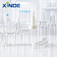Tube à médicaments en PVC XINDE 20 mm avec bouchon souple sérigraphié, compte-gouttes transparent en plastique pour laboratoire
