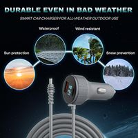 Chargeur de voiture Starlink Mini avec affichage de la tension LED, câble d'alimentation CC étanche IP68 pour camping-car, camion, yacht, 5 m