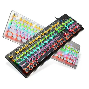 Hjk920 teclado mecânico competição, 104 teclas personalizar retroiluminação rgb usb com fio led teclado para pc portátil