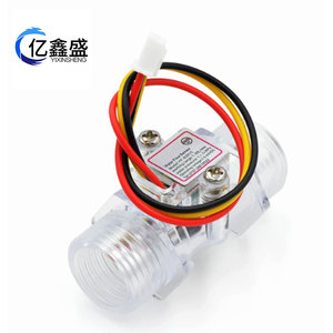 Yf 201c Liquid <b>Flow</b> Sensor 4 In <b>Water</b> <b>Flow</b> <b>Meter</b> For Arduino Project With 3 Wire Connector And Clear Black Body - Product Image 4