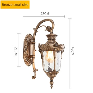 Outdoor Wall Mount Brass <b>Lantern</b> Light LED 3500K Warm White <b>Solar</b> <b>Powered</b> 10-Year Warranty Waterproof Tempered Glass Diffuser - Product Image 6