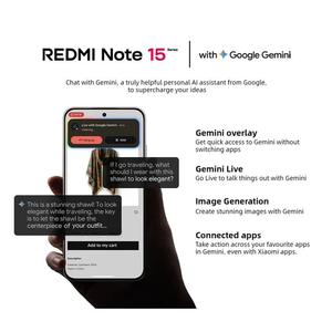 Xiaomi Redmi <span class=keywords><strong>Note</strong></span> 15 Pro 5G Globale 12GB+512GB 6.83" HyperOS 2 MediaTek Dimensity 7400-Ultra Octa Core NFC Impronta Digitale Integrata - Product Image 3