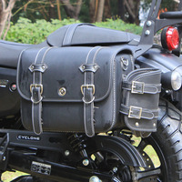 Sacoche de selle Zongshen Saikelong RA250, sacoche latérale pour moto, sacoche arrière en cuir PU avec bordure en cuir, imperméable, protection solaire, 45L
