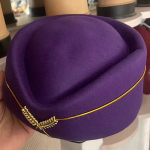 Bleu feutre compagnie aérienne hôtesse de l'air béret chapeau fête Cosplay casquette française pour femmes <span class=keywords><strong>hôtesses</strong></span> - Product Image 6