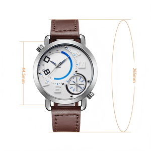 Orologio Meccanico Professionale <span class=keywords><strong>da</strong></span> Uomo con Doppio Movimento <span class=keywords><strong>al</strong></span> <span class=keywords><strong>Quarzo</strong></span> Giapponese, in Lega di Zinco, Impermeabile 30m, Elegante Orologio <span class=keywords><strong>da</strong></span> <span class=keywords><strong>Polso</strong></span> Business - Product Image 5