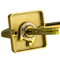 Poignée de porte à levier longue en laiton massif de style français de luxe, ensemble de serrures haute sécurité pour l'entrée principale de villa, quincaillerie intérieure