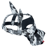 Masque pour les yeux en cuir PU imprimé léopard, ensemble d'accessoires pour adultes, couple, bondage, BDSM, jeu de rôle, fantaisie