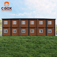 Cbox Maison conteneur modulaire préfabriquée à deux étages pour dortoir de travailleurs sur chantier