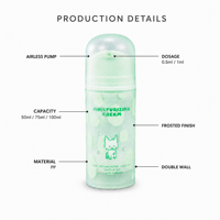 Flacon pompe airless en plastique coloré vide de 50 ml et 100 ml pour sérum et crème cosmétiques avec impression personnalisée – Vente en gros