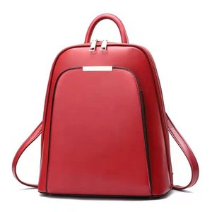 High Quality Waterproof PU Leather Women's <b>Backpack</b> Youth <b>Daily</b> Use Zipper Closure Polyester Lining Fashionable Stylish Design - Product Image 5