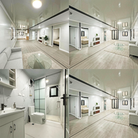 Maison mobile préfabriquée sans chantier de construction, 20 pieds, 40 pieds, 2 ou 3 chambres, avec cuisine et salle de bain, maison conteneur pliable
