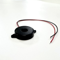 Avertisseur sonore piézoélectrique passif à montage sur panneau rond SWT 35 mm 3,5 kHz avec fils rouge et noir pour alarme d'avertissement d'équipement