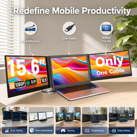 15,6 Zoll Dual-Screen Tragbarer Monitor 1080P FHD IPS USB-C Ein-Kabel-Verbindung für Laptop Business OEM ODM Fabrik Großhandel