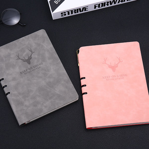 Nhà Sản Xuất Biểu Tượng Tùy Chỉnh A5 Hươu Đầu Máy Tính Xách Tay Cừu Mềm Da Hollow Notepad Bút Chèn Chủ Đề May Màu Thay Đổi - Product Image 5