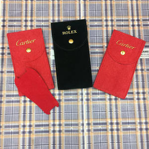 Bolsa de embalaje de joyería de terciopelo sobre suave de lona DE LINO DE FÁBRICA DE China para relojes - Product Image 3