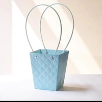 Sac en papier personnalisé pour bouquets de fleurs pastel avec longue poignée pour la Saint-Valentin, anniversaire, mariage, emballage cadeau
