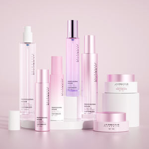 Customized Private logo Matte <strong>pink</strong> Cosmetic Packaging Container Set Luxury Skincare Glass <strong>Bottle</strong> - Product Image 3