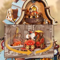 Robotime Rokr DIY Gift Set EAM01 Happyduke Toys Music Box Assemble 3D Wooden Puzzles