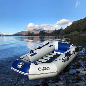 SOLAR MARINE 3 Person 8.5ft Inflatable Boat Fishing Kayak Rowing Canoe Can be Customized Dinghy Raft with All Free Accessories