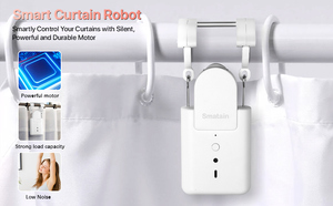 Galime Alexa Google <span class=keywords><strong>Home</strong></span> Control Smart Tuya Wifi Gemotoriseerde Elektrische Automatisering Gemotoriseerde Automatische Rail Rod Gordijnmotor Batterij - Product Image 4