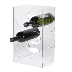 Clear Acrylic Low Price Wine Rack Holder Manufacture Display Stand China Supplier