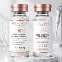 Poudre de Luxe Éclat Rose aux Exosomes 120mg – Kit Activateur d'Hydratation Cutanée pour un Teint Rayonnant