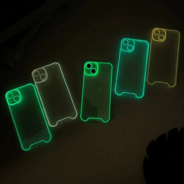 Night Light Luminous Glitter Shockproof Mobile Phone Cases for Iphone17 Air 16 15 Plus Pro Max 14 13 12 11 Protective Back Cover