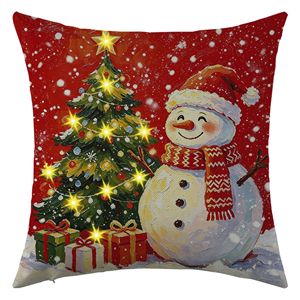 New LED <b>Christmas</b>-themed <b>throw</b> pillowcase with flashing lights for bedroom, living room, and car seats. Factory direct sales. - Product Image 3